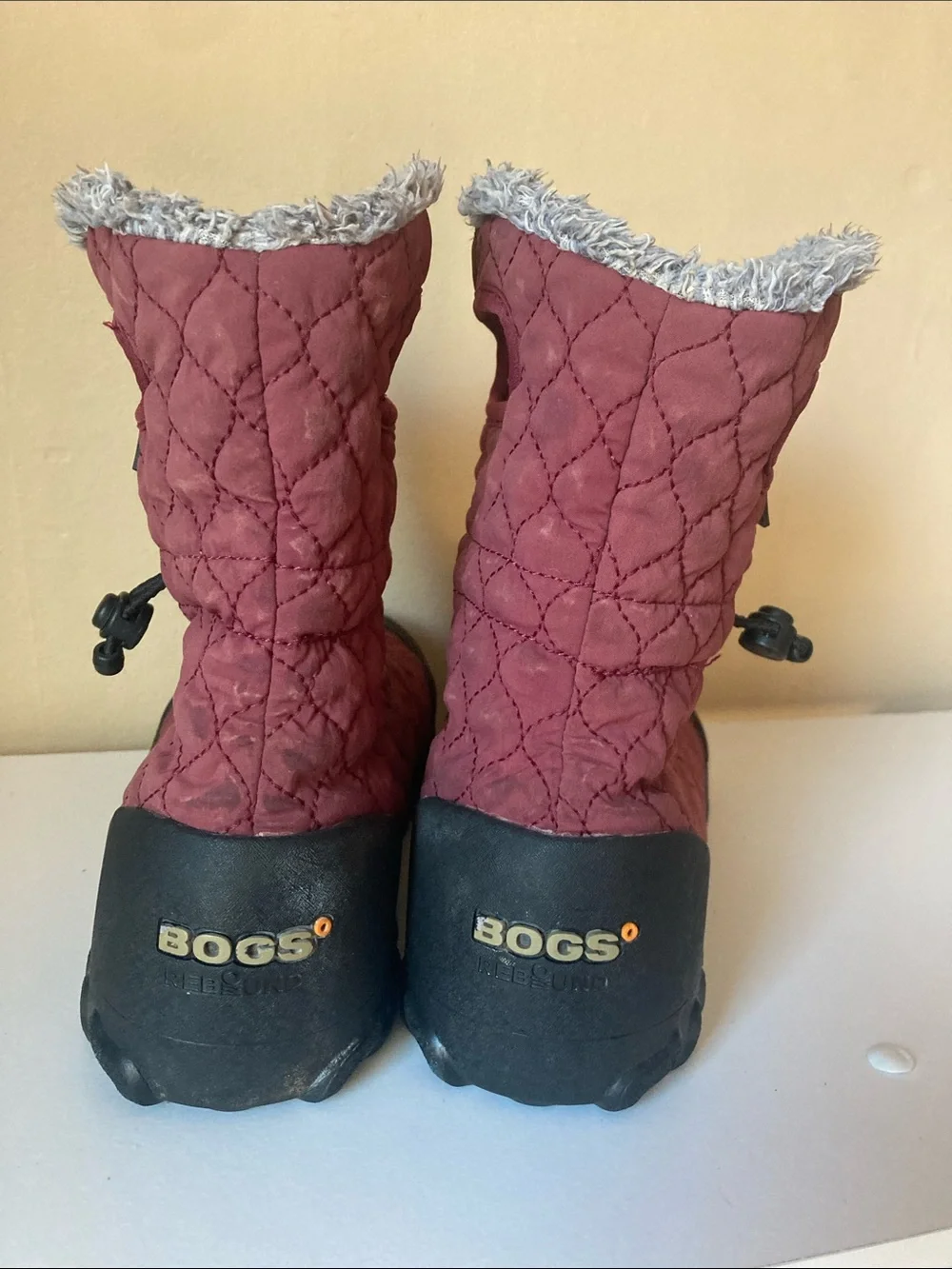 Bogs Rebound Waterproof Quilted Boots in Burgundy